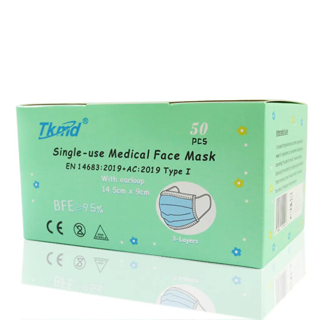 Anhui Jingxin Tengda Exhibition Co. Ltd. 50er Packung Tkmd Medizinische Kinder Masken In Blau Type I 3 Anhui Jingxin Tengda Exhibition Co. Ltd. 50er Packung Tkmd Medizinische Kinder Masken In Blau Type I – Bild 3