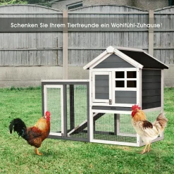 Lovupet Hühnerstall Kaninchenstall Hühnerhaus 2 Ebenen Outdoor Wetterfest 2020EY -Garten- & Gewächshäuser Geschäft aff0d2f54d6ff2e2f4fda84b220bd066