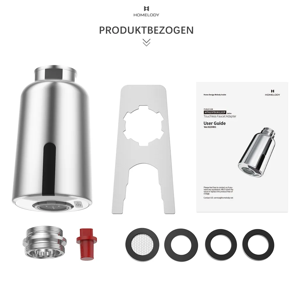 Homelody Infrarot Sensor Wasserhahn Küche, Küchenarmatur Ersatzkopf Mit USB-Ladegerät Wassersparender Sensor Berührungsloser Automatischer Wasserhahn, Infrarot-Sensor-Adapter Wasserhahn 9 Homelody Infrarot Sensor Wasserhahn Küche, Küchenarmatur Ersatzkopf Mit USB-Ladegerät Wassersparender Sensor Berührungsloser Automatischer Wasserhahn, Infrarot-Sensor-Adapter Wasserhahn – Bild 9