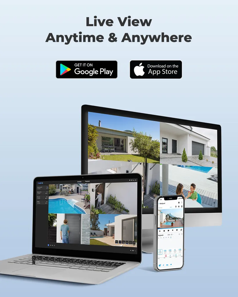 Reolink 4K Überwachungskamera Set, Videoüberwachung Mit 8X 8MP PoE IP Kamera Und 16CH 4TB HDD NVR, Personenerkennung Und Fahrzeugerkennung, IP66, 30M IR Nachtsicht Für Aussen, Innen, RLK16-800B8-A 6 Reolink 4K Überwachungskamera Set, Videoüberwachung Mit 8X 8MP PoE IP Kamera Und 16CH 4TB HDD NVR, Personenerkennung Und Fahrzeugerkennung, IP66, 30M IR Nachtsicht Für Aussen, Innen, RLK16-800B8-A – Bild 6