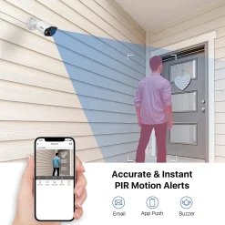 ZOSI 2MP Audio Überwachungskamera Aussen Zusatzkamera Für 2MP DVR Überwachungsset, IP66 Wasserdicht, 20m Infrarot Nachtsicht, Weiß -Garten- & Gewächshäuser Geschäft b0289e306be94b2ec083a13038c0105c