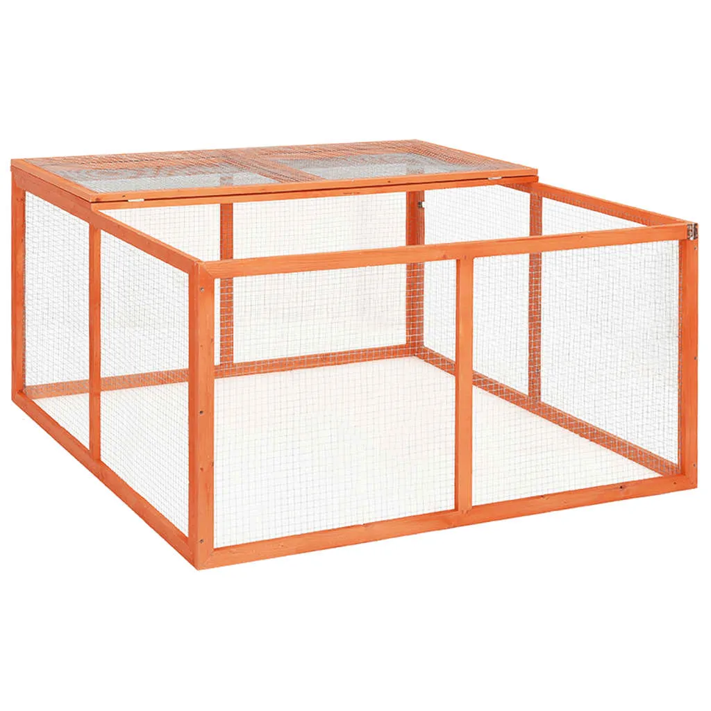 VidaXL Kaninchenstall 124x120x60 Cm Massivholz Tanne 1 VidaXL Kaninchenstall 124x120x60 Cm Massivholz Tanne
