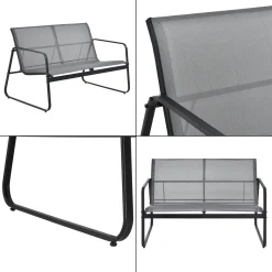 En.casa Gartenmöbelset Palencia Sitzgruppe Gartengarnitur Sitzbank Für 2 Personen Mit Couchtisch Gestell Aus Stahl Hellgrau Schwarz 11 En.casa Gartenmöbelset Palencia Sitzgruppe Gartengarnitur Sitzbank Für 2 Personen Mit Couchtisch Gestell Aus Stahl Hellgrau Schwarz -Garten- & Gewächshäuser Geschäft b071972c65a006b15ae4b116ddf8f3aa