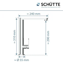Schütte SCHÜTTE Küchenarmatur CHICAGO, 360° Schwenkbarer Wasserhahn Küche, Mischbatterie Küche, Spültischarmatur Chrom -Garten- & Gewächshäuser Geschäft b0752de779e85cfa43349174b080857a