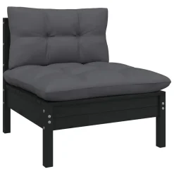 VidaXL 9-tlg. Garten-Lounge-Set Mit Kissen Schwarz Kiefernholz -Garten- & Gewächshäuser Geschäft b0c58ace0a2df06155a7481545283859