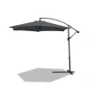 EINFEBEN Sonnenschirm Alu Ampelschirm ? 350cm Grau Gartenschirm Mit Staender, Hoehenverstellbar, Klappbar, UV-Schutz 40+ Diverse Farben Wasserabweisende Marktschirm