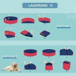 PawHut Hundepool Planschbecken Schwimmbecken Schwimmbad Hundebad, PVC+Holz Rot Φ100x30cm 16 PawHut Hundepool Planschbecken Schwimmbecken Schwimmbad Hundebad, PVC+Holz Rot Φ100x30cm -Garten- & Gewächshäuser Geschäft b11d5c6207d74fd94d8e70b7202fa025