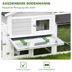 PawHut Kleintierstall Mit Freilaufgehege Asphaltdach Kleintierhaus Kleintiergehege Draußen Meerschweinchenstall Kleintierkäfig Doppelstöckig Tannenholz Grau 227 X 53 X 85 Cm -Garten- & Gewächshäuser Geschäft b1622860515213413ac0e0832a50b1fe 1