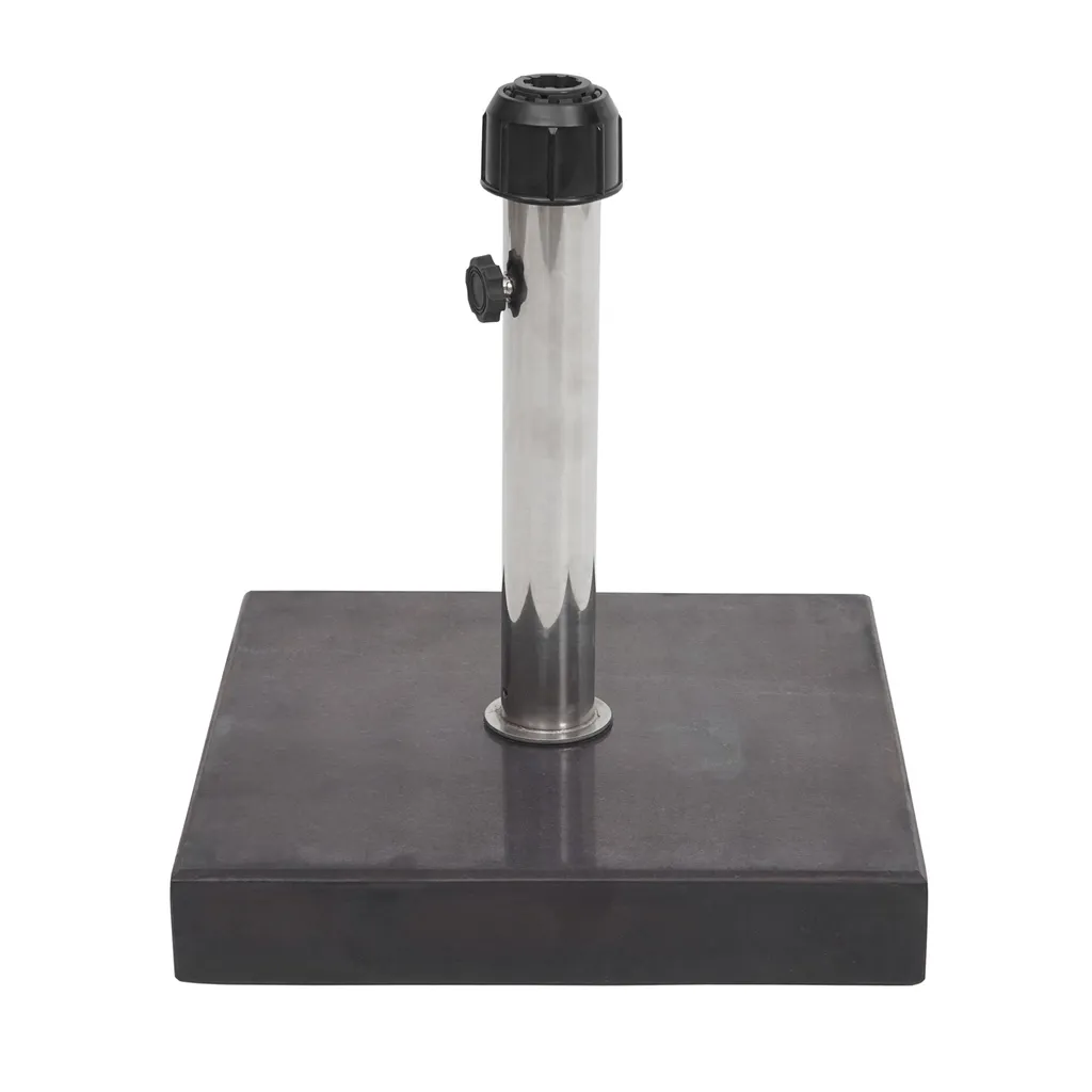 Mendler Sonnenschirmständer HWC-F92, Schirmständer Schirmhalter, Granit 24kg Eckig Schwarz 2 Mendler Sonnenschirmständer HWC-F92, Schirmständer Schirmhalter, Granit 24kg Eckig Schwarz – Bild 2