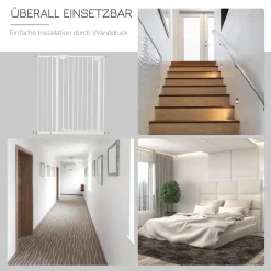 PawHut Treppenschutzgitter Türschutzgitter Ohne Bohren Mit Verlängerung Hundegitter Absperrgitter Mit Doppelter Verschluss Schutzgitter Für Haustier Auto-Close Metall Kunststoff Weiß 97,5 X 104,1 Cm 12 PawHut Treppenschutzgitter Türschutzgitter Ohne Bohren Mit Verlängerung Hundegitter Absperrgitter Mit Doppelter Verschluss Schutzgitter Für Haustier Auto-Close Metall Kunststoff Weiß 97,5 X 104,1 Cm -Garten- & Gewächshäuser Geschäft b1f6065cf3529867ce6593bf06dedb86