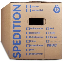 Movebox 30 Stück Umzugskartons 2-wellige Mehrweg-Umzugskisten 50KG Tragkraft