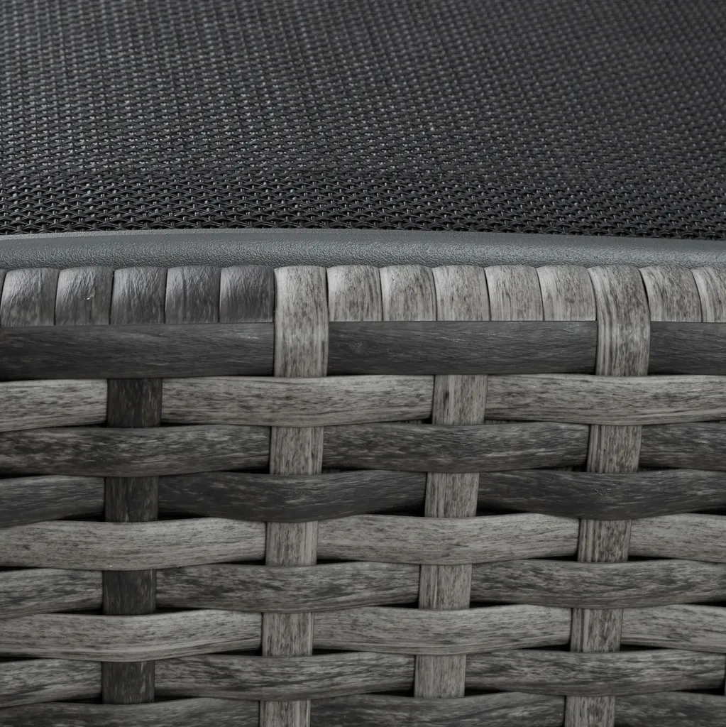 Tectake Sonnenliege Rattan Delphine - Dunkelgrau 11 Tectake Sonnenliege Rattan Delphine - Dunkelgrau – Bild 11