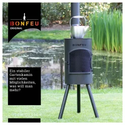 BonFeu - BonGiano SP (Ø 30 Cm) - Stahl - Gartenkamin - Terassenofen - Feuerstelle - 30 X 30 X 135 Cm - Schwarz -Garten- & Gewächshäuser Geschäft b20d45905b88691133f2a82cad2df169