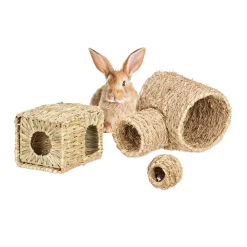 Relaxdays Kleintier Zubehör Set 3-teilig