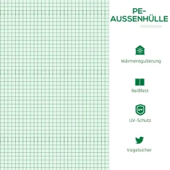Outsunny Gewächshaus Mit Fenster PE Treibhaus Tomatenhaus Frühbeet 180x60x60cm Grün 10 Outsunny Gewächshaus Mit Fenster PE Treibhaus Tomatenhaus Frühbeet 180x60x60cm Grün -Garten- & Gewächshäuser Geschäft b28bacbc967890a3182ae4cf47174997