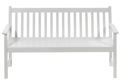 Dehner Gartenbank Mykonos, 3-Sitzer, 150 X 89 X 61.5 Cm, FSC® Akazienholz, Weiß -Garten- & Gewächshäuser Geschäft b30a87313214fe09a189c956f94a5e0d