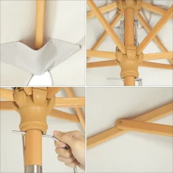 SONGMICS Sonnenschirm Für Den Balkon, 200 X 125 Cm, Rechteckiger Balkonschirm, Sonnenschutz, Schirmmast, Schirmrippen Aus Holz, Knickbar, Ohne Ständer, Garten, Outdoor, Beige GPU26BE 12 SONGMICS Sonnenschirm Für Den Balkon, 200 X 125 Cm, Rechteckiger Balkonschirm, Sonnenschutz, Schirmmast, Schirmrippen Aus Holz, Knickbar, Ohne Ständer, Garten, Outdoor, Beige GPU26BE -Garten- & Gewächshäuser Geschäft b317cb3dd4227c94bfbad1dd2949c2e5