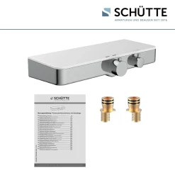 Schütte SCHÜTTE OCEAN Duscharmatur Mit Thermostat, Thermostat, Mischbatterie Dusche Mit Ablage, Duschthermostat -Garten- & Gewächshäuser Geschäft b3216dcfe55e2b9f7ccc789d27dedf90