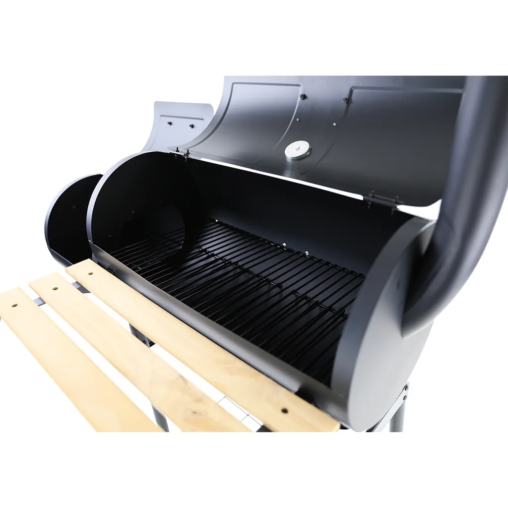 Carparts Online GmbH RAMROXX® BBQ XL Smoker Holzkohle Barbecue Grill RX970 Schwarz Mit Abdeckung 6 Carparts Online GmbH RAMROXX® BBQ XL Smoker Holzkohle Barbecue Grill RX970 Schwarz Mit Abdeckung – Bild 6