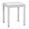 Merxx Balkontisch Ausziehbar 65/130 X 65 Cm - Aluminiumgestell Silber Mit Matter Glasplatte