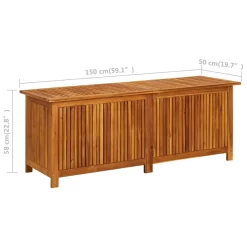 VidaXL Garten-Aufbewahrungsbox 150x50x58 Cm Massivholz Akazie -Garten- & Gewächshäuser Geschäft b355d14c3981ceb253b957a0286d4c9b