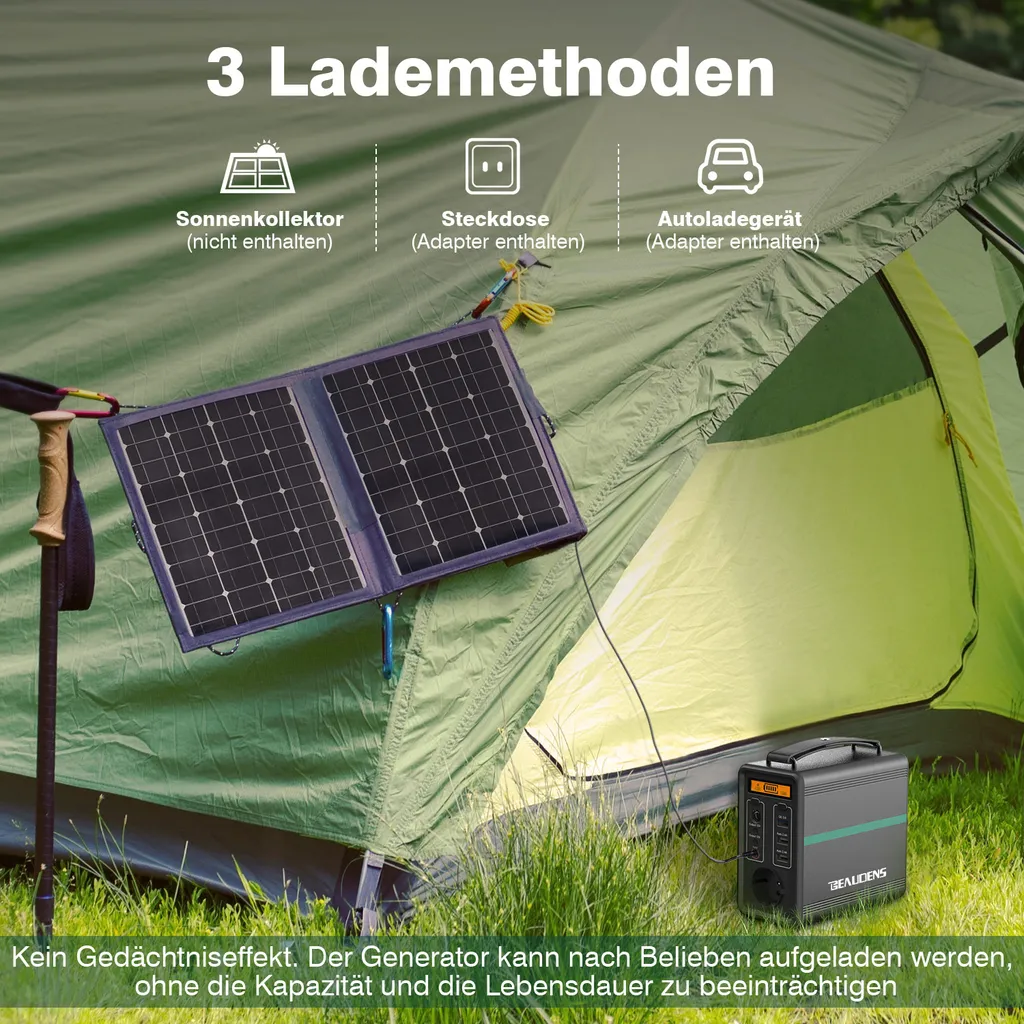 BEAUDENS 150W Tragbare Power Station 166Wh/52000mAh Solar Generator Solargenerator Stromerzeuger Mit 100W Solarpanels Solaranlagen Solarladegerät Solarzelle Solarbox Akku Ladegerät Powerbank Typ-C/USB Für Notstrom/Camping/Wohnmobile/zu Hause/ Reise CPAP Emergency 7 BEAUDENS 150W Tragbare Power Station 166Wh/52000mAh Solar Generator Solargenerator Stromerzeuger Mit 100W Solarpanels Solaranlagen Solarladegerät Solarzelle Solarbox Akku Ladegerät Powerbank Typ-C/USB Für Notstrom/Camping/Wohnmobile/zu Hause/ Reise CPAP Emergency – Bild 7