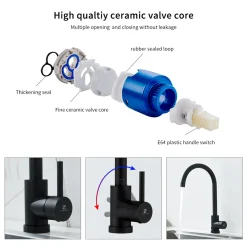 Aihom Wasserhahn Küche 360° Drehbar Niederdruck Küchenarmatur Niederdruck Mischbatterie Küche Armatur Edelstahl Spültischarmatur Für Spüle Boiler, Schwarz -Garten- & Gewächshäuser Geschäft b382d1bbdd6e06961c4ec40b0b661d8e