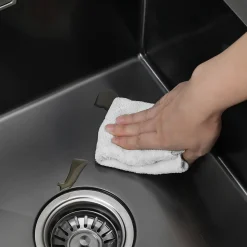 CECIPA 201 Edelstahl PVD Nano Spüle, Küchenspüle Spülbecken Einbauspüle, Mit Ablaufgarnitur, 50x45cm, Anthrazit -Garten- & Gewächshäuser Geschäft b38578ce53e15620adcfecbb6e9d71ae