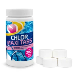 GAMIX Chlortabs Für Pool 200g - Langsamlöslich Chlortabletten Pool - Desinfektion Chlorung Pool - Pool Chemie - Pflege Für Schwimmbad - 1 Kg