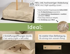 Needs&wants® Sandkasten Mit Dach Sitzbank Und Boden Vlies-Folie, Mit Abdeckung Oxford 600D, Sandkiste Holz Rechteckig Mit Bänken Outdoor Garten Kinder UV-Sonnenschutz, 113x113x113 Cm, Gelb Weiß Braun -Garten- & Gewächshäuser Geschäft b3a1ecc7f74b81f8daf672c1017285a9