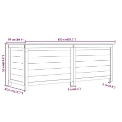 VidaXL Outdoor-Kissenbox Anthrazit 150x50x56 Cm Massivholz Tanne -Garten- & Gewächshäuser Geschäft b3c43d8bc6e5c10529ad944cde56c0e0