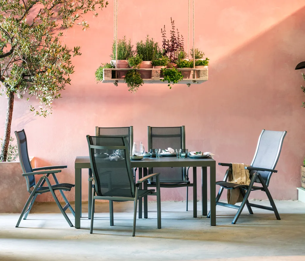 Dehner Klappsessel Chicago, Hochlehner, 109 X 63 X 68 Cm, Aluminium/Textilene, Grau 7 Dehner Klappsessel Chicago, Hochlehner, 109 X 63 X 68 Cm, Aluminium/Textilene, Grau – Bild 7