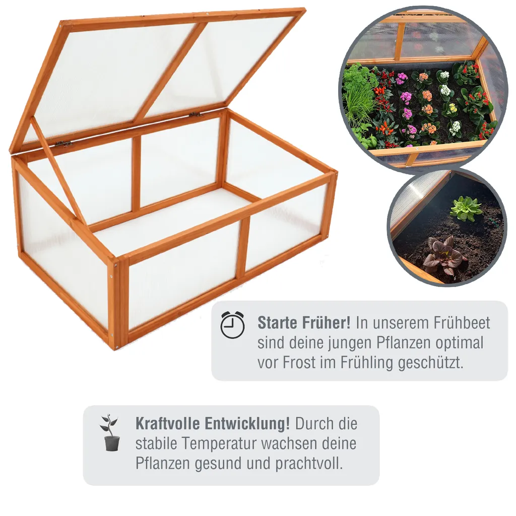 Zooprinz Frühbeet Holz Sorgt Für Frische Kräuter Jungpflanzen Für Den Eigenen Kräutergarten Und Blumengarten Ziehen 2 Zooprinz Frühbeet Holz Sorgt Für Frische Kräuter Jungpflanzen Für Den Eigenen Kräutergarten Und Blumengarten Ziehen – Bild 2