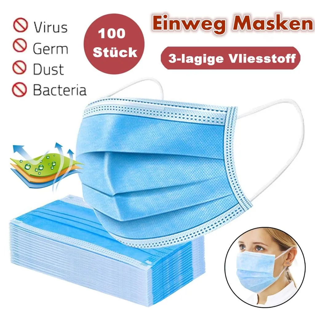 SUNNYME 500 Stück Einweg Masken Mundschutz Persönliche Schutzmaske Staubmaske 2 SUNNYME 500 Stück Einweg Masken Mundschutz Persönliche Schutzmaske Staubmaske – Bild 2