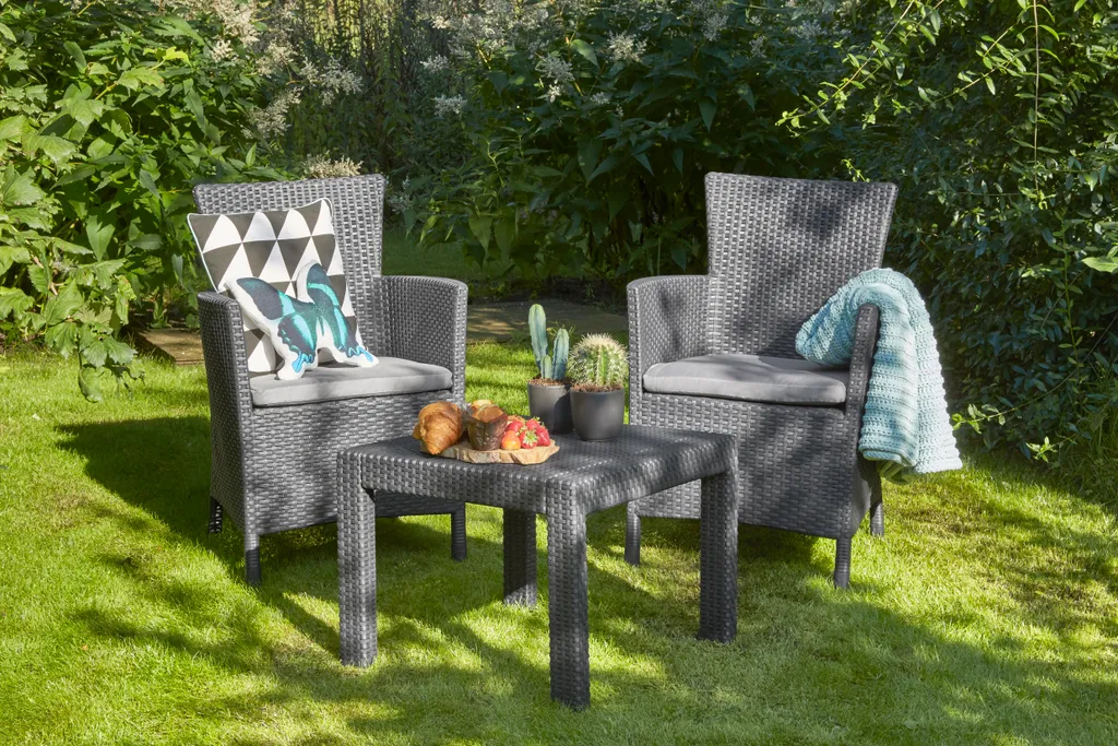 Keter Allibert Balkon- Und Gartenmöbel-Set Rosario Inkl. Sitzauflagen, Farbe Graphit 7 Keter Allibert Balkon- Und Gartenmöbel-Set Rosario Inkl. Sitzauflagen, Farbe Graphit – Bild 7