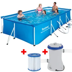 Bestway Steel Pro™ Pool Set 400x211x81 Cm, Stahlrahmenpool-Set Mit Filterpumpe