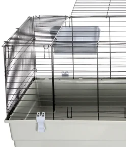 Dehner Nagerheim Peppy, Ca. 160 X 58 X 80 Cm, Metall/Kunststoff, Grau/schwarz -Garten- & Gewächshäuser Geschäft b47339b37329799d471a1f1abd7217c3