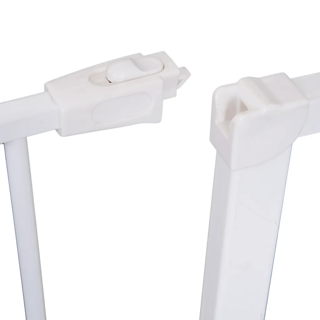 PawHut Türschutzgitter, Treppenschutzgitter, Hunde Absperrgitter, Schutzgitter Für Haustier, Hundegitter, Klemmbefestigung, Metall, Weiß, 72-107 X 76 Cm 10 PawHut Türschutzgitter, Treppenschutzgitter, Hunde Absperrgitter, Schutzgitter Für Haustier, Hundegitter, Klemmbefestigung, Metall, Weiß, 72-107 X 76 Cm – Bild 10