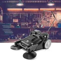 STAHLWERK Akku Kehrmaschine 1000 Mm 55 L Handkehrmaschine Trocken- Und Nassreinigung Besen Kehrer -Garten- & Gewächshäuser Geschäft b4cc48dd672fe8aaa8527d9cfb44c8e3