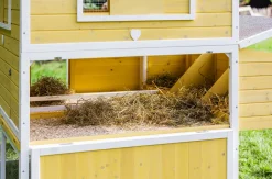 Dehner Hühnerstall Happy Farm Miami, Mit Freigehege, 158.5 X 337 X 145.8 Cm, Holz/Filz, Gelb/weiß -Garten- & Gewächshäuser Geschäft b501d48dae04a617869d12e1350738ba