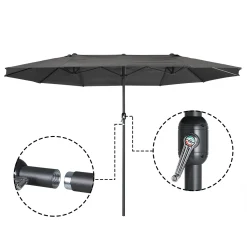 Zelsius Sonnenschirm | Doppelsonnenschirm Mit Handkurbel | 460x270 Cm -Garten- & Gewächshäuser Geschäft b5062217c89338876acfbabcedacf40e