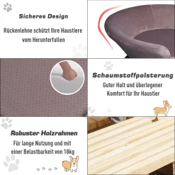 Pawhut Hundesofa In Beckenform Mit Weichem Bezug, Haustiersofa Mit Metallbeinen, Hundebett, Katzensofa, 74 X 68,5 X 31 Cm -Garten- & Gewächshäuser Geschäft b584174ce1277fff03d962f8b4ce7f16