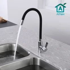 Aihom Wasserhahn Küche Schwarz Mit Flexibler Auslauf Küchenarmatur Mit Hoher Auslauf (235mm) Spültischarmatur Schwarz Mischbatterie Küche Aus Messing -Garten- & Gewächshäuser Geschäft b5c6b0de8f8f659d8fc9c6acc56f9e64