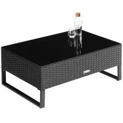 Tectake Rattanlounge Ostuni - Schwarz -Garten- & Gewächshäuser Geschäft b5e6cdef7593d72365d714e6aa6effca