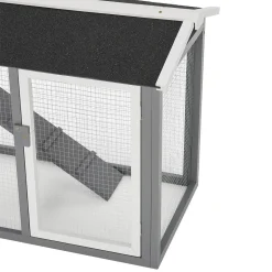 Juskys Hasenstall 210x43x86 Cm Mit Dach, Leiter & Fach - Kaninchenstall Groß, Doppelstöckig & Modern - Stall Kaninchen Im Garten - Hasenkäfig Grau -Garten- & Gewächshäuser Geschäft b60108b8f93021e9645e994409aefbf2