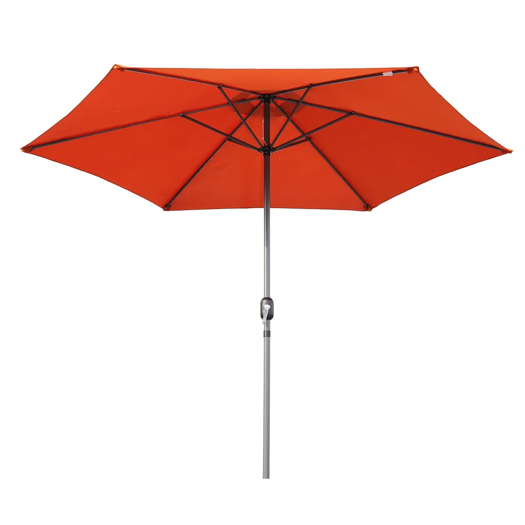 Angel Living Sonnenschirm Aus Aluminium, 250 Cm, Mit Kurbel-Kippmechanismus, Sonnenschutz UV 50+ Terrakotta 2 Angel Living Sonnenschirm Aus Aluminium, 250 Cm, Mit Kurbel-Kippmechanismus, Sonnenschutz UV 50+ Terrakotta – Bild 2