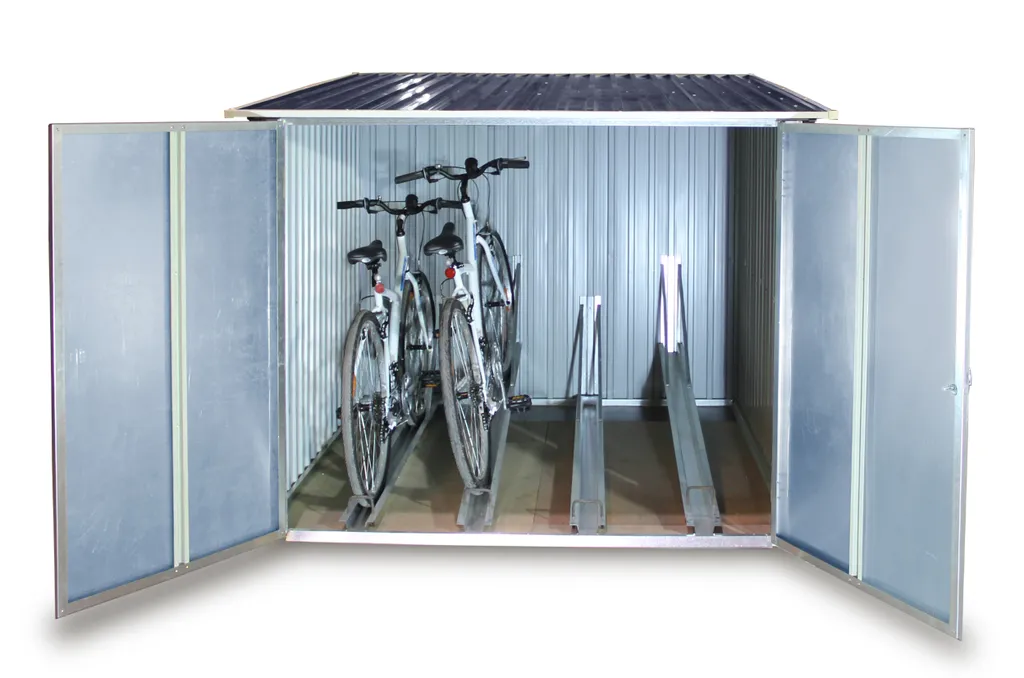 Duramax Fahrradbox Aus Stahlblech Für 4 Räder 1 Duramax Fahrradbox Aus Stahlblech Für 4 Räder