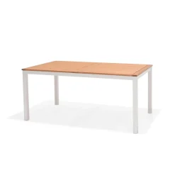 ScanCom Gartentisch Ibis 160x90cm - Weiß - Eukalyptusholz