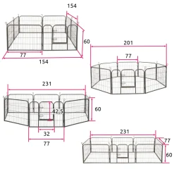 Tectake Welpenauslauf 8-eckig - 60 Cm