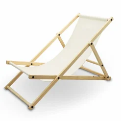 BITUXX Klappbarer Liegestuhl Beige, MS-17010